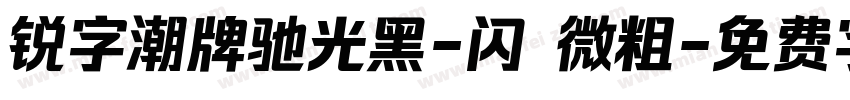 锐字潮牌驰光黑-闪 微粗字体转换